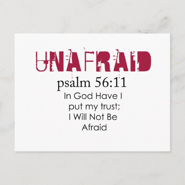 Unafraid ) postcard (Front)