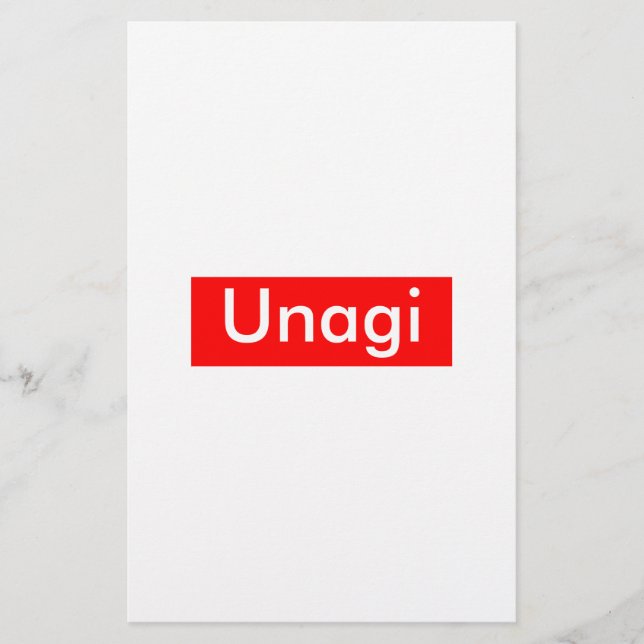 Unagi Label Stationery (Front)