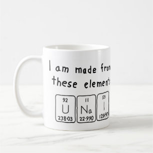 Unai periodic table name mug