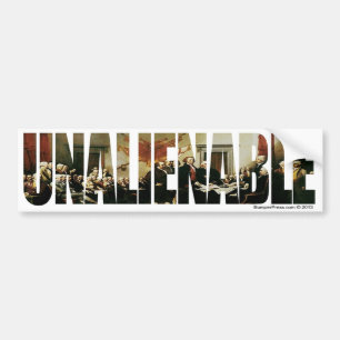 Unalienable 1776 bumper sticker