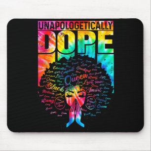 Unalogetically Black Pride Melanin African Tie Dye Mouse Mat