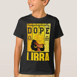 Unalogetically Libra Black Woman Cap Zodiac T-Shirt