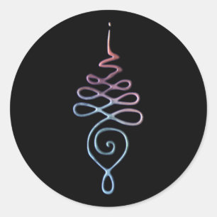 Unalome 1 classic round sticker