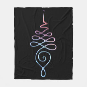 Unalome 1 fleece blanket