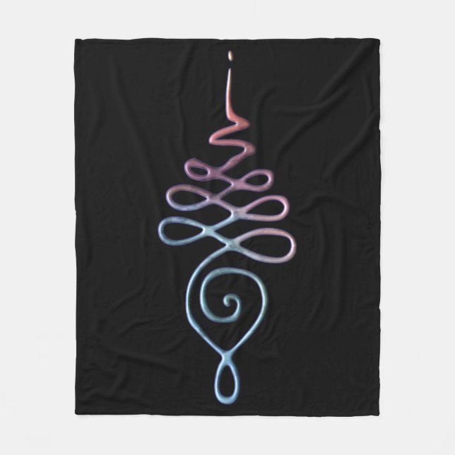 Unalome 1 fleece blanket (Front)