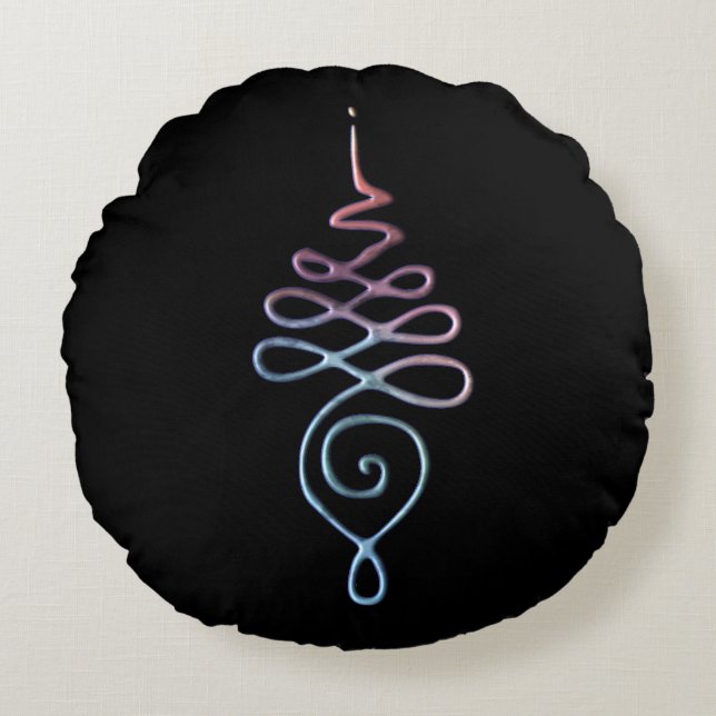 Unalome 1  round cushion (Front)