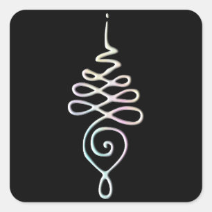 Unalome 2 square sticker