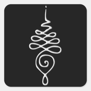 Unalome 3 square sticker