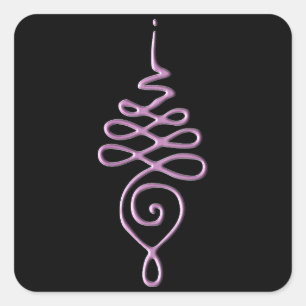 Unalome 5 square sticker