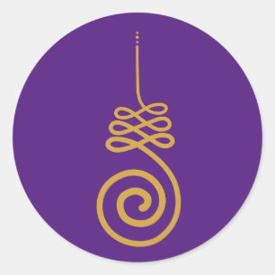 Unalome Buddhist Symbol Classic Round Sticker