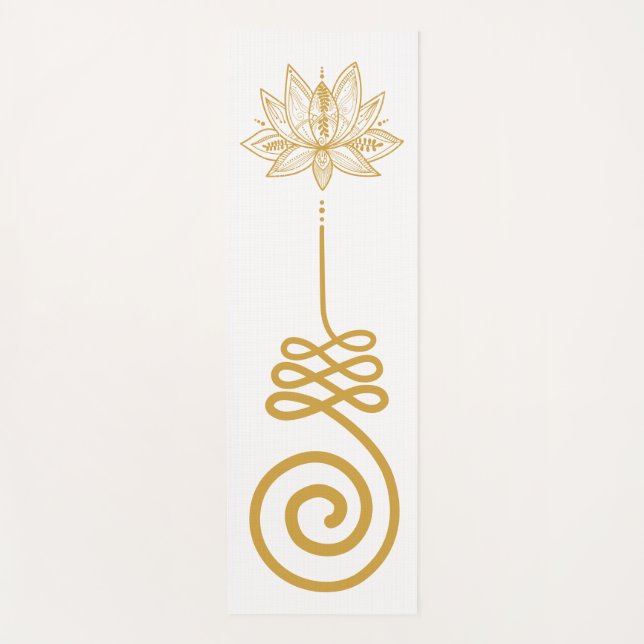 Unalome Buddhist Symbol Yoga Mat (Front)