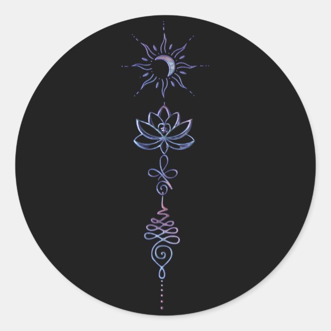 Unalome Group 1 Classic Round Sticker (Front)