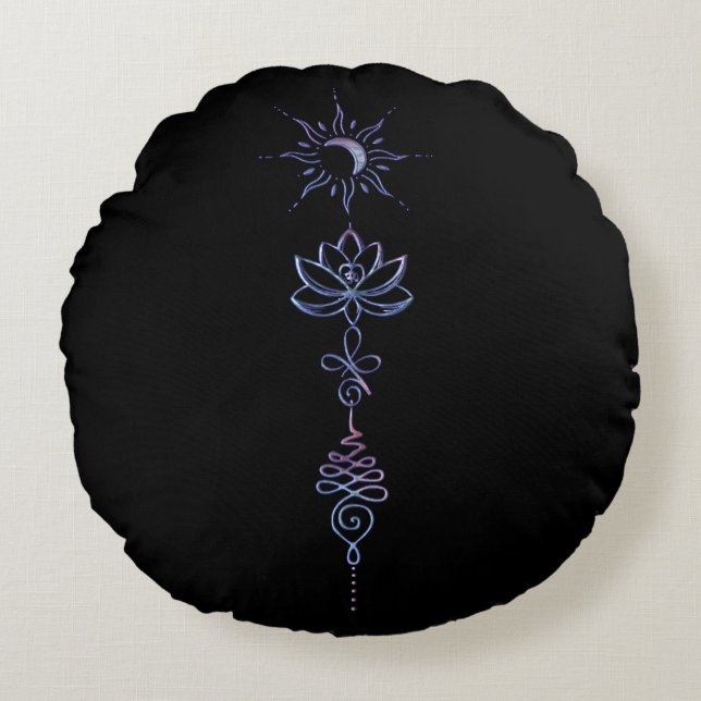 Unalome Group 1  Round Cushion (Front)