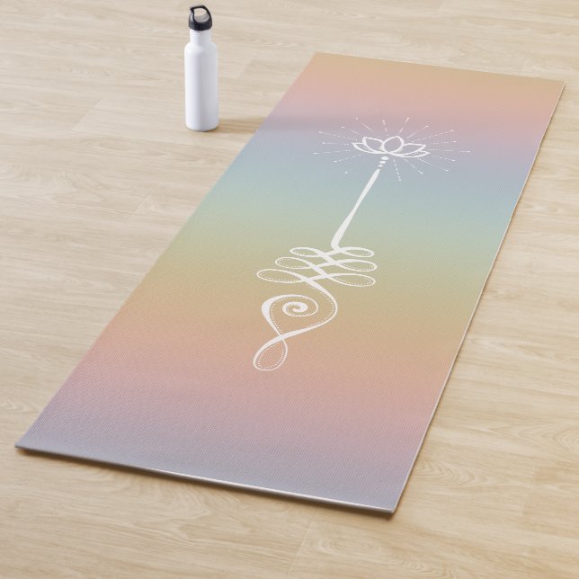 Unalome Plain - Rainbow Sorbet + Snow Yoga Mat (In Situ)