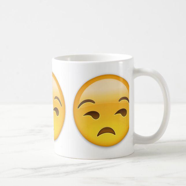 Unamused Face Emoji Coffee Mug (Right)