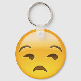 Unamused Face Emoji Key Ring