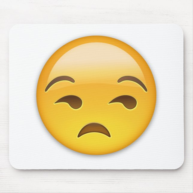 Unamused Face Emoji Mouse Mat (Front)