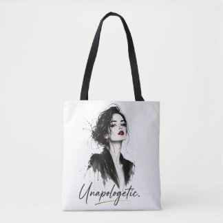 Unapologetic. Minimalist Statement Cotton Tote Bag