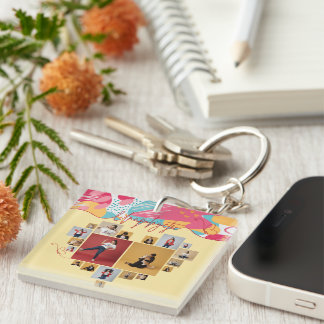 Unapologetic Personalised Feminine Photo Collage Key Ring