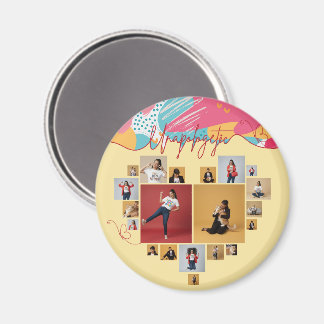 Unapologetic Personalised Feminine Photo Collage Magnet