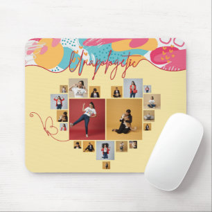 Unapologetic Personalised Feminine Photo Collage Mouse Mat