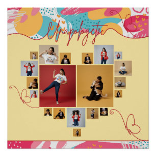 Unapologetic Personalised Feminine Photo Collage Poster