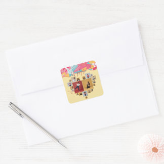 Unapologetic Personalised Feminine Photo Collage Square Sticker