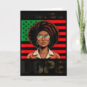 Unapologetically Afro Woman Black Pride Card