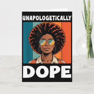 Unapologetically Afro Woman Retro Colors  Card