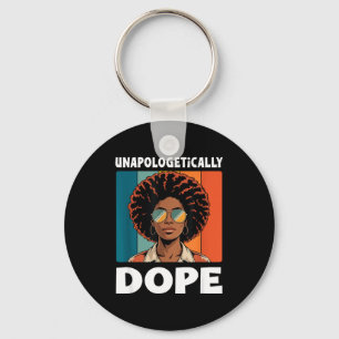 Unapologetically Afro Woman Retro Colors Key Ring