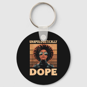 Unapologetically Afro Woman Vintage 70s  Key Ring