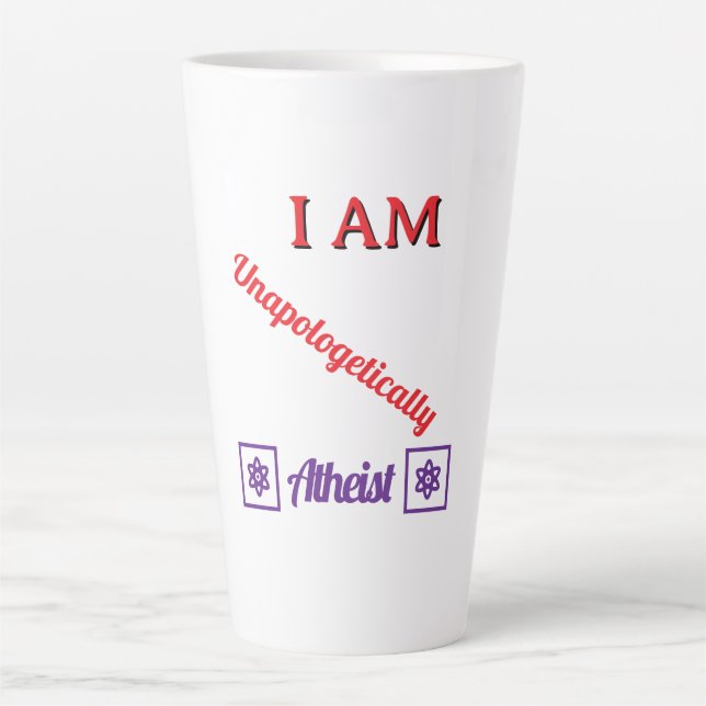 Unapologetically Atheist Latte Mug (Front)