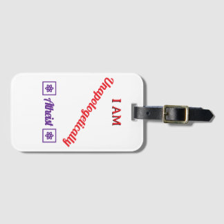 Unapologetically Atheist T-Shirt Luggage Tag
