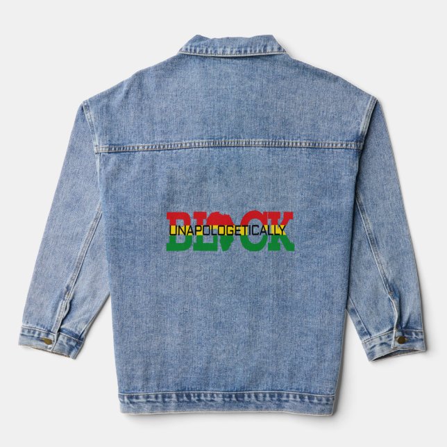 Unapologetically Black Denim Jacket (Back)