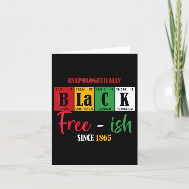 Unapologetically Black Free-ish Since 1865 Junetee Card (Front)