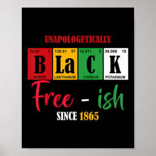 Unapologetically Black Free-ish Since 1865 Junetee Poster