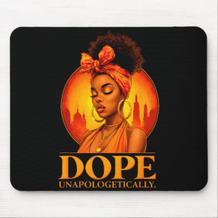 Unapologetically Black History Afro Melanin Girl W Mouse Mat