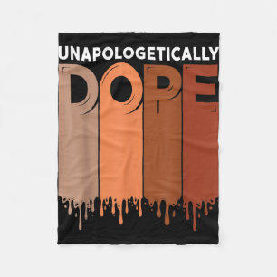 Unapologetically black women juneteenth melanin fleece blanket