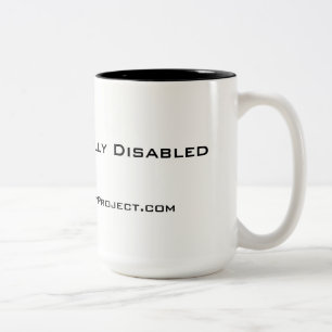 'Unapologetically Disabled' 15 oz mug, white Two-Tone Coffee Mug