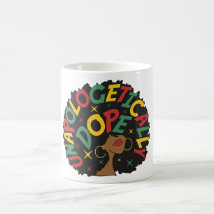 Unapologetically Dope Black Girl Afro Coffee Mug