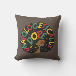 Unapologetically Dope Black Girl Afro Cushion