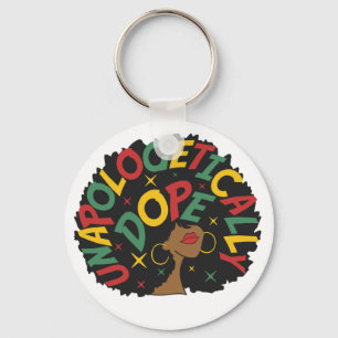 Unapologetically Dope Black Girl Afro Key Ring