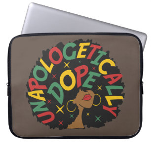Unapologetically Dope Black Girl Afro  Laptop Sleeve