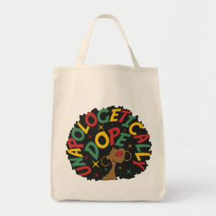 Unapologetically Dope Black Girl Afro Tote Bag