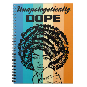 Unapologetically Dope Black Queen African Woman Me Notebook