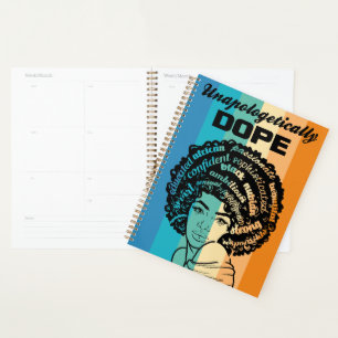 Unapologetically Dope Black Queen African Woman Me Planner