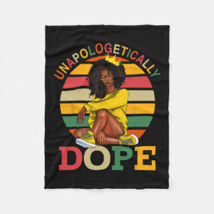 Unapologetically Drug Afro Black History Month Mel Fleece Blanket