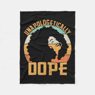 Unapologetically Drug Afro Lady Black Pride Africa Fleece Blanket