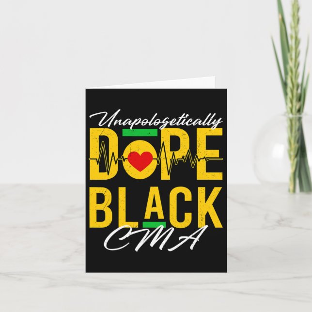 Unapologetically Drug Black Cma Nurse Medical Afri Card (Front)
