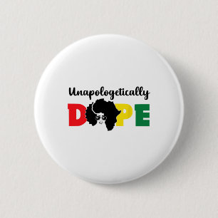 Unapologetically Drug Black History Month African 6 Cm Round Badge